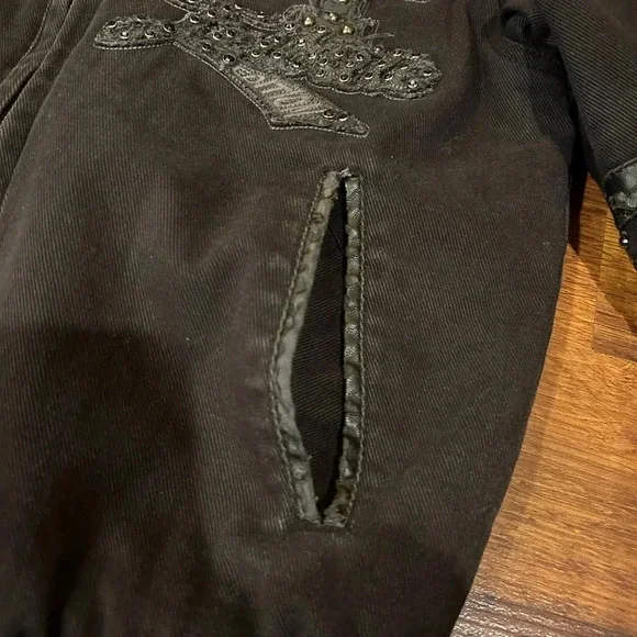 Vintage Pelle Pelle Black Women’s Coat Indianapolis Tribute Edition Size XS - Picture 5 of 10